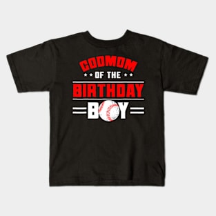 Godmom Of The Birthday Boy Baseball Theme Family Bday Party Kids T-Shirt